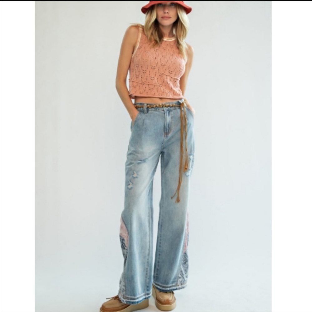 1 left 🌟New Patchwork bell bottoms - Picture 5 of 9
